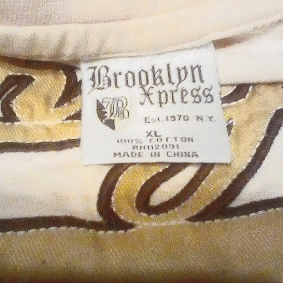 Brooklyn express  Cream Beige T-shirt 100% cotton - Picture 2 of 6